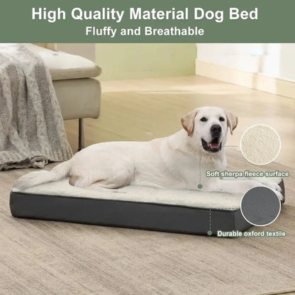 Dog Bed for Extra Large Dogs, Big Orthopedic Dog Beds with Removable Washable Cover & Waterproof Lined, Egg Crate Foam