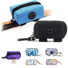 Mini Dog Poop Bag Holder with Leash Clip & Storage Pocket