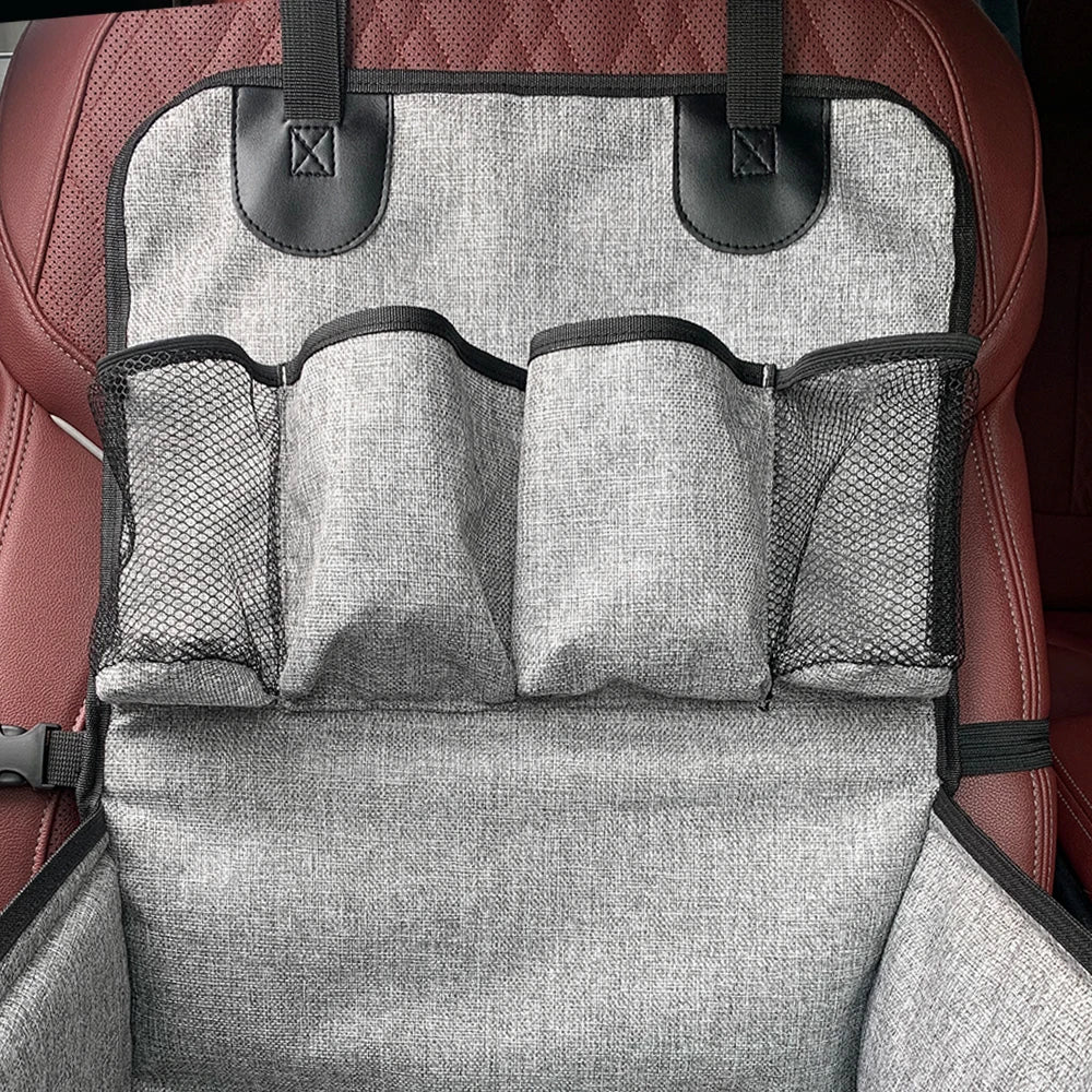 Dog Car Seat,Puppy Booster Seat for Car Front Seat with Storage Pockets