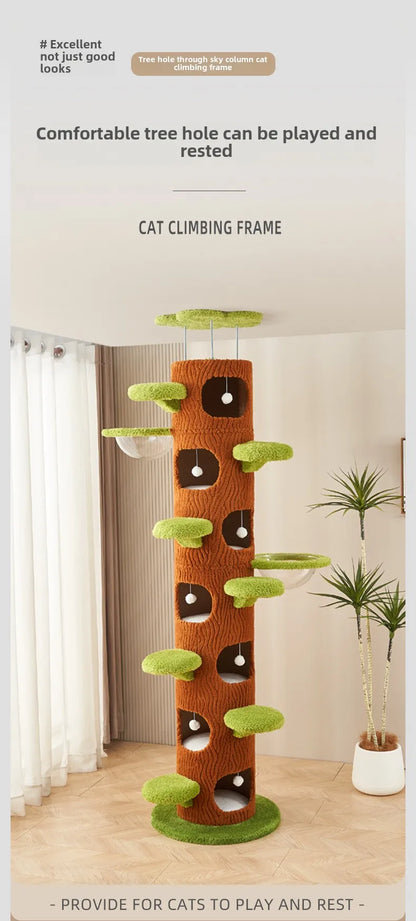 Cat climbing frame nest, cat tree integration, non-solid wood Tongtian pillar, fram toys products