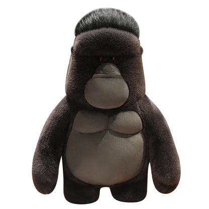 38cm  King Kong Plush Toys Black Ugly Gorilla Doll Movie Character Christmas Birthday Gift Zoo Souvenir