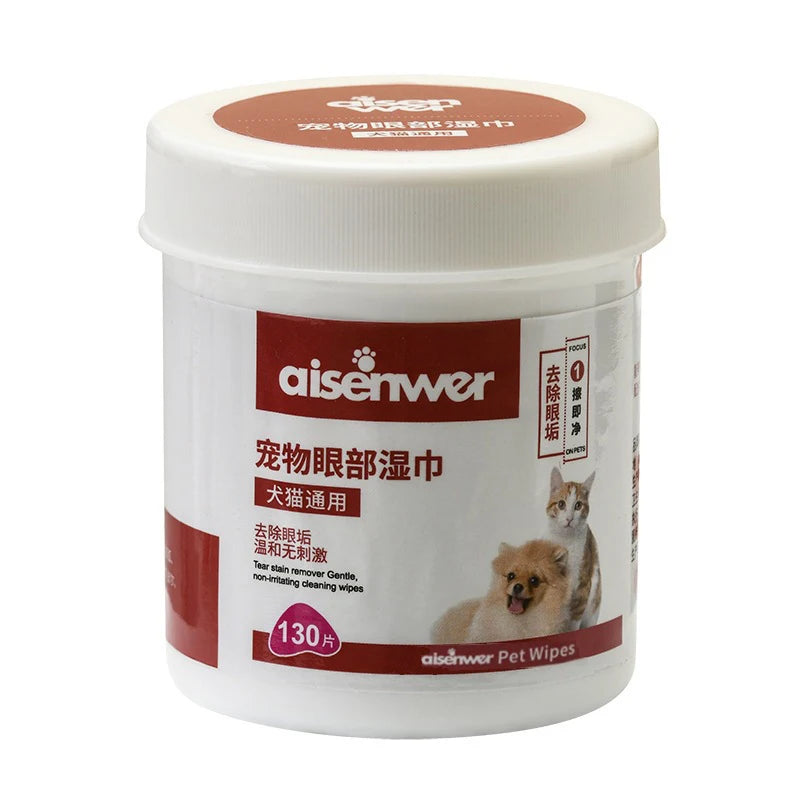 Pet Eye & Ear Cleaning Wipes for Dogs & Cats – Safe & Soft