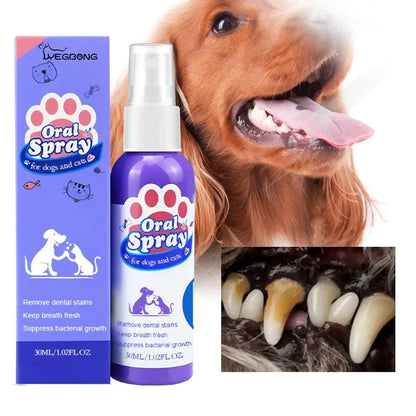 Pet Oral Care Spray – Dog Breath Freshener & Teeth Cleaner 30ml