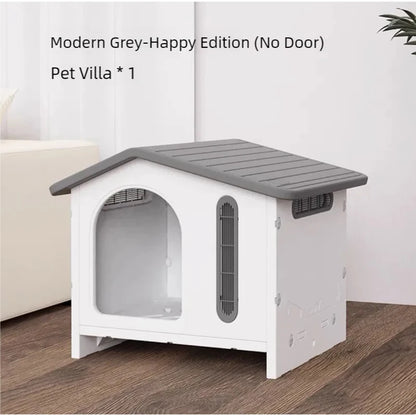 All-Season Plastic Dog House for Indoor & Outdoor Use