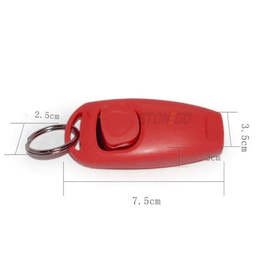 Pet Multifunction 2 in 1 Clicker & Whistle Dog Trainer Clicker With Keyring Pet Puppy Trainer Dog Flute & Clicker Pet Supplies