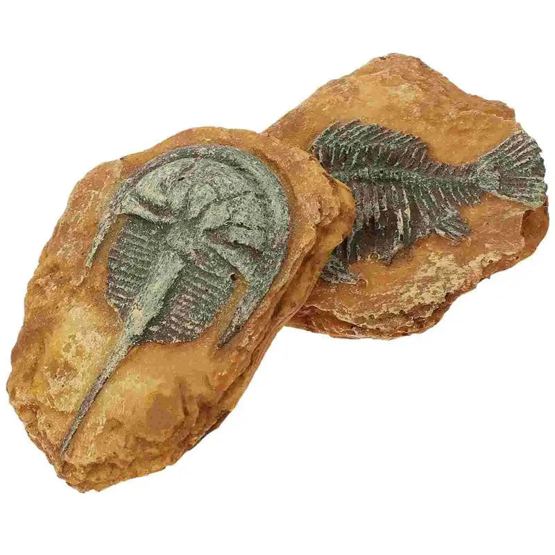 2 Pcs Simulated Resin Fossil Gecko Reptile Decors Terrarium for Home Decorative Fish Tank Accessories Crawling Landscape