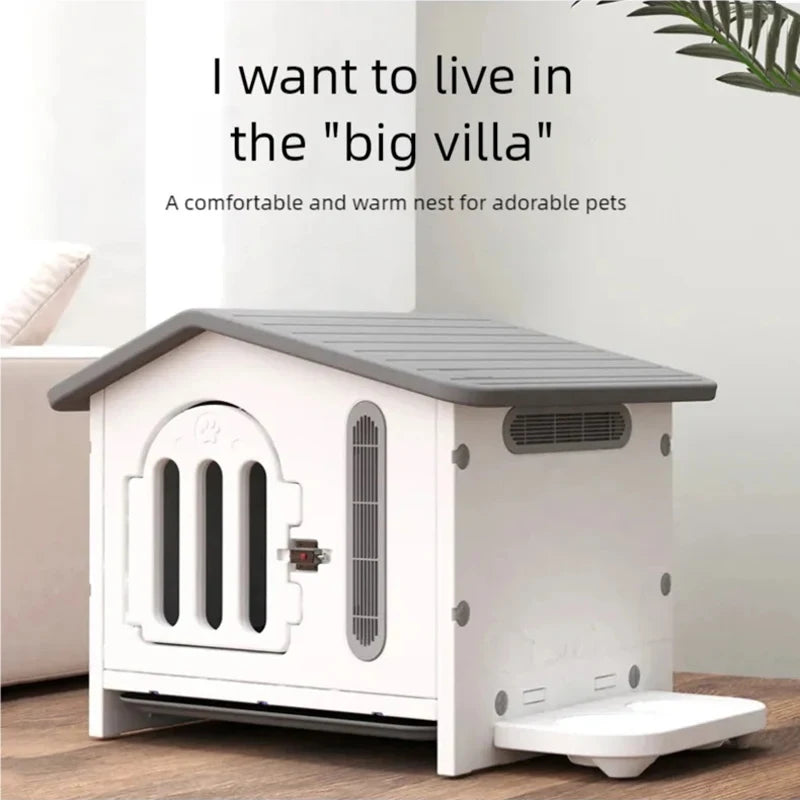 All-Season Plastic Dog House for Indoor & Outdoor Use