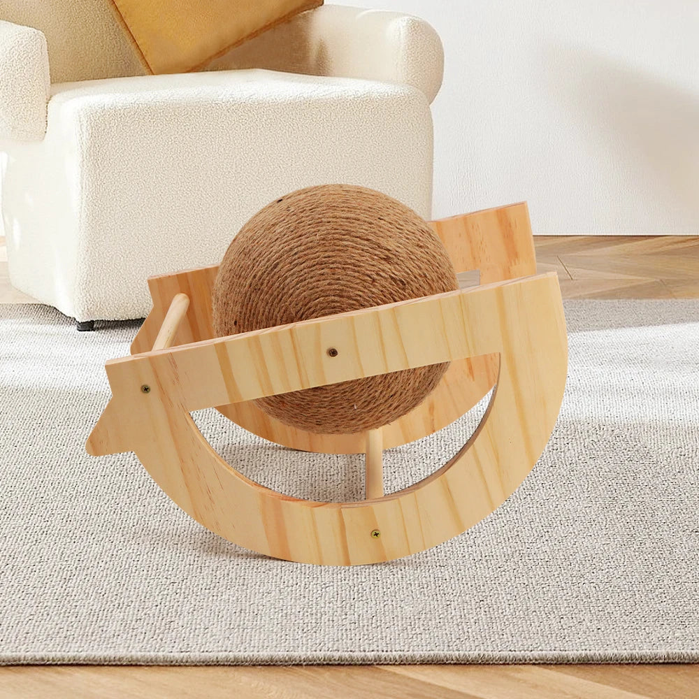 Cat Scratching Toy Ball Scrapers Kitten Sisal Rope Ball Board Grinding Paws Cat Scratcher Wear-Resistant Pet Supplies Clearance