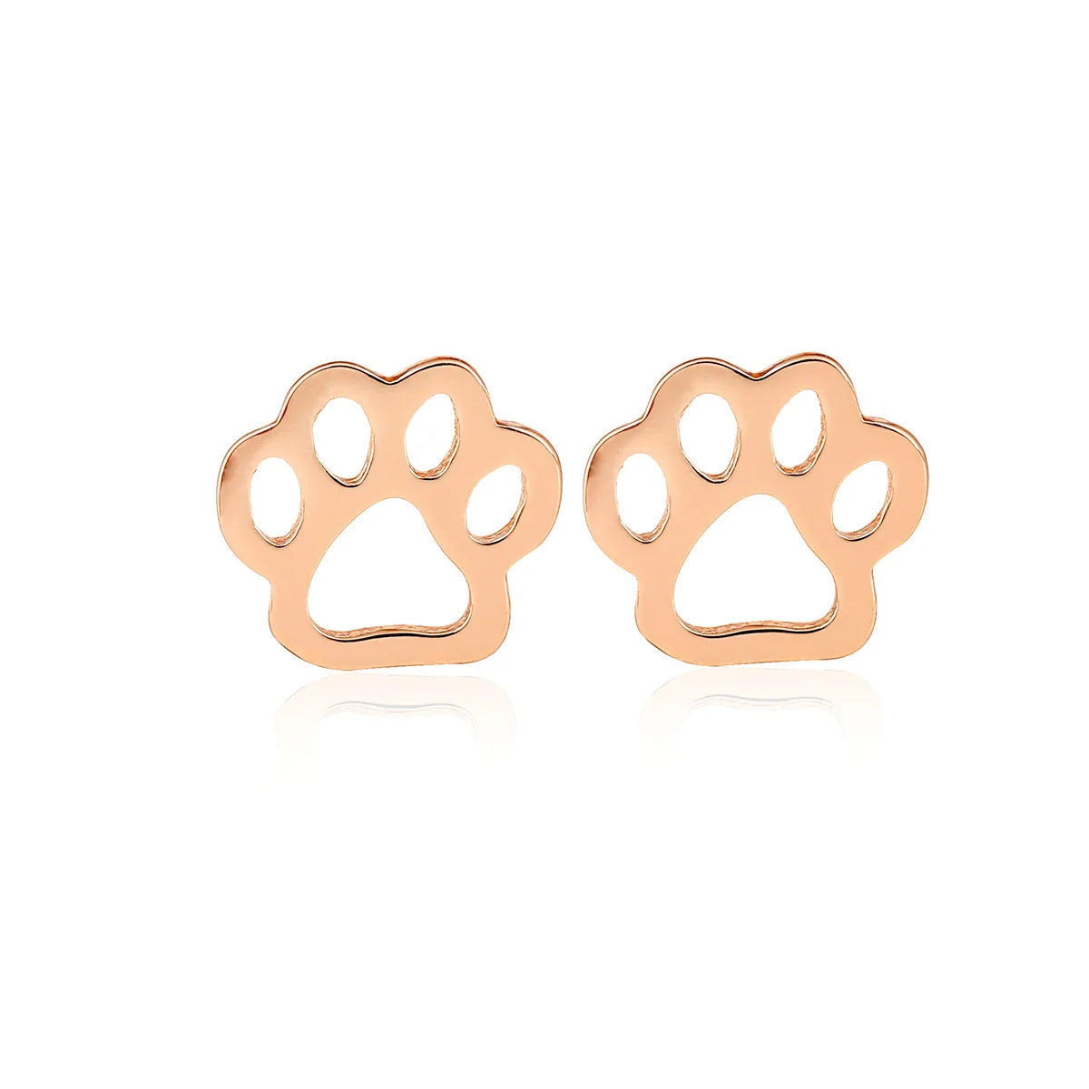 Trend Cute Dog Cat Paw Earings for Women Kids Fashion Metal Animal Footprint Stud Earrings Stainless Steel Ear Piercing Brincos