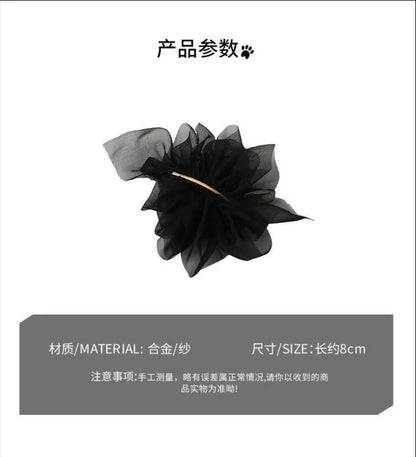 Fashionable Feminine Chiffon Hairpins Super Fairy Girls High Ponytail Spring Clips Spring Summer Duckbill Clips Hair Accessories