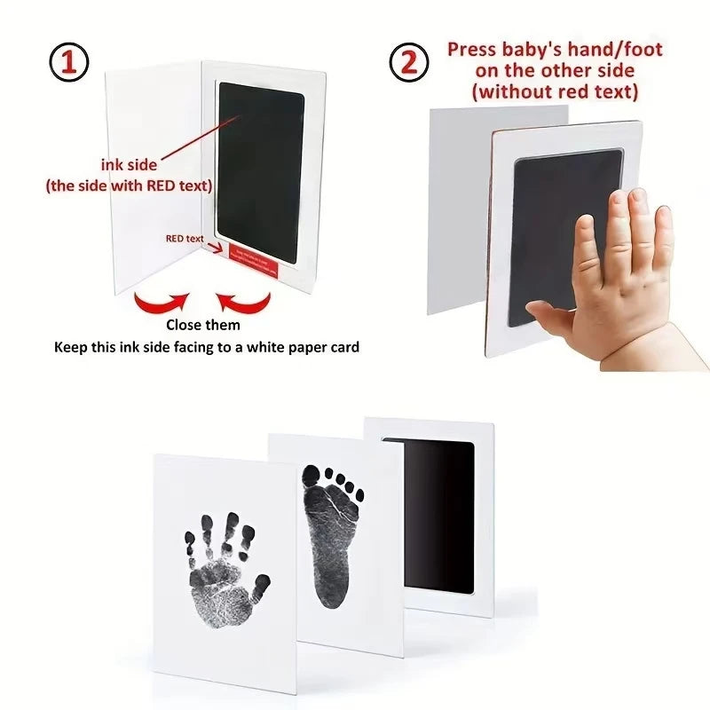 Baby Handprint Footprints Ink Pads Safe Non-toxic No-Touch Skin Inkless Inkpad Kits Pet Cat Dog Paw Prints Souvenirs Gifts