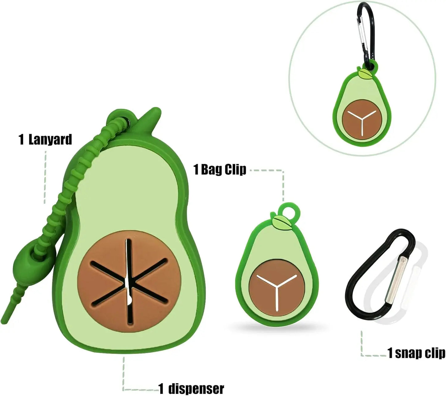 Biodegradable Dog Poop Bags with Silicone Clip Holder