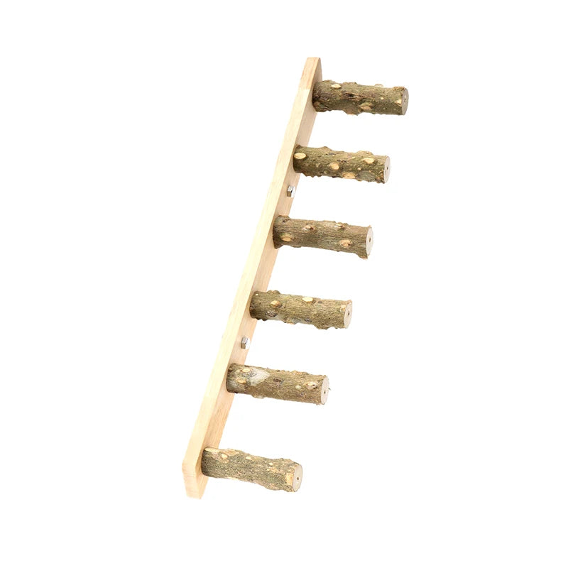 4/6 Steps Wood Ladder Pet Interactive Bird Parrot Toy Ladder for Hamster Cage Funny Grinding Stick Climbing Toy Bird Accessories