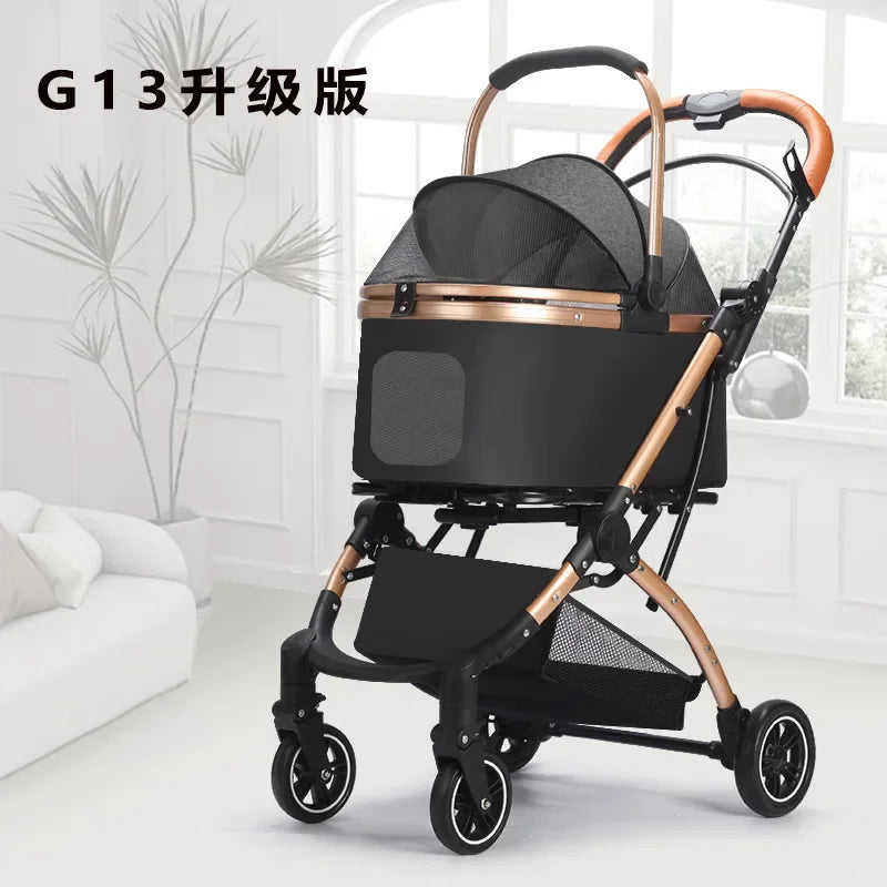 Foldable Lightweight Pet Cart for Cats & Small Dogs