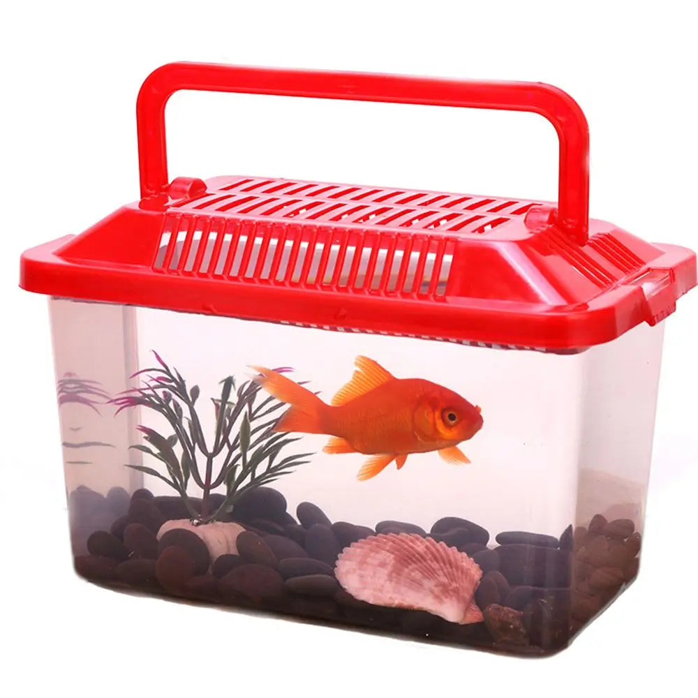 Portable Transparen Feeding Aquarium Pet Products Goldfish Tank Turtle Tank Hamster Box