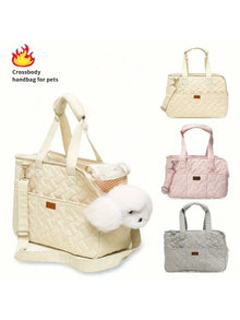 Pet cat dog tote bag, no escape, portable, multifunctional, large capacity, breathable, horizontal bag, portable soft bag zwq