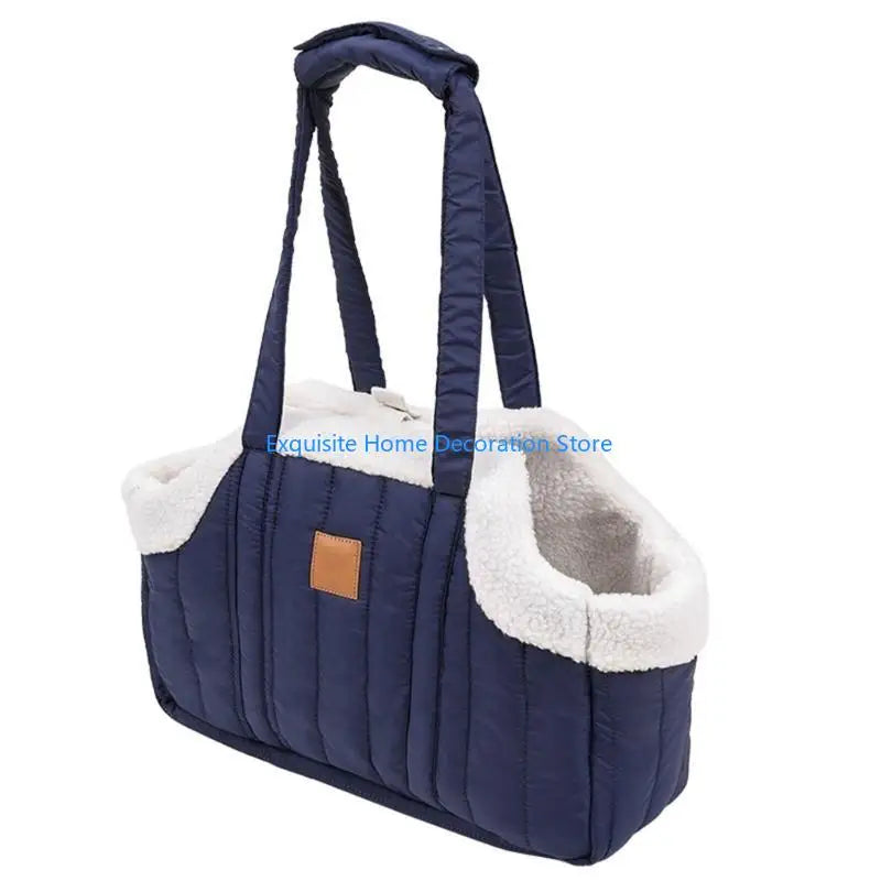 L5BF Pet Handbag Cats Carriers Bag Soft Big Capacity with Safety Strap Breathable Pet Carriers Sightseeing Bag