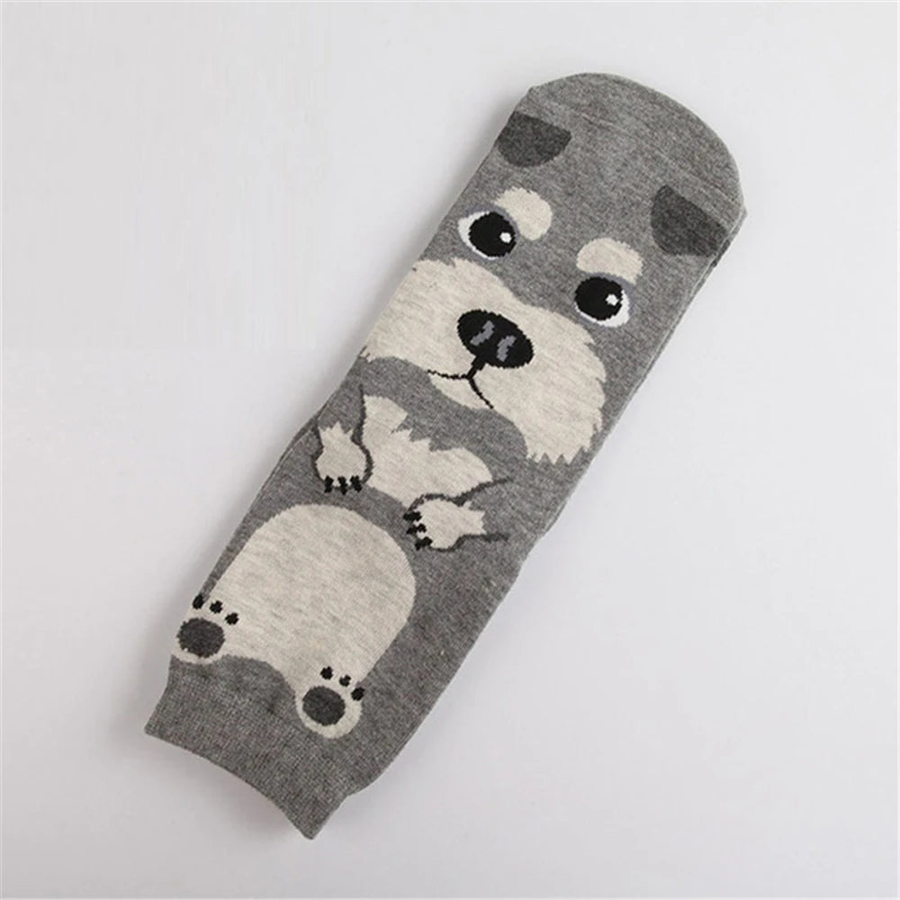 Funny Cartoon Dogs Novelty Puppy Crew Art Happy Harajuku Skateboard Sport Hip Hop Street Socks Gift Dropship