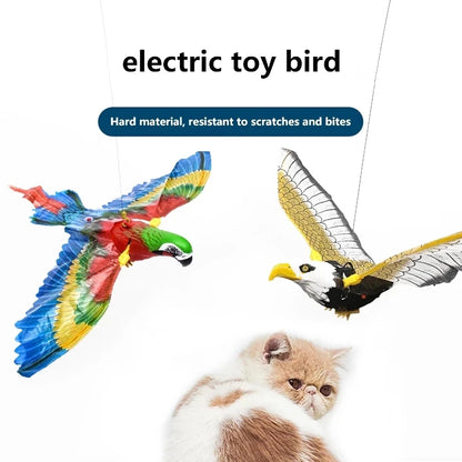 NONOR Cat Interactive Toys Simulation Bird Electric Hanging Eagle Flying Bird Cat Teasering Play Cat Stick Scratch Rope Pet Toys