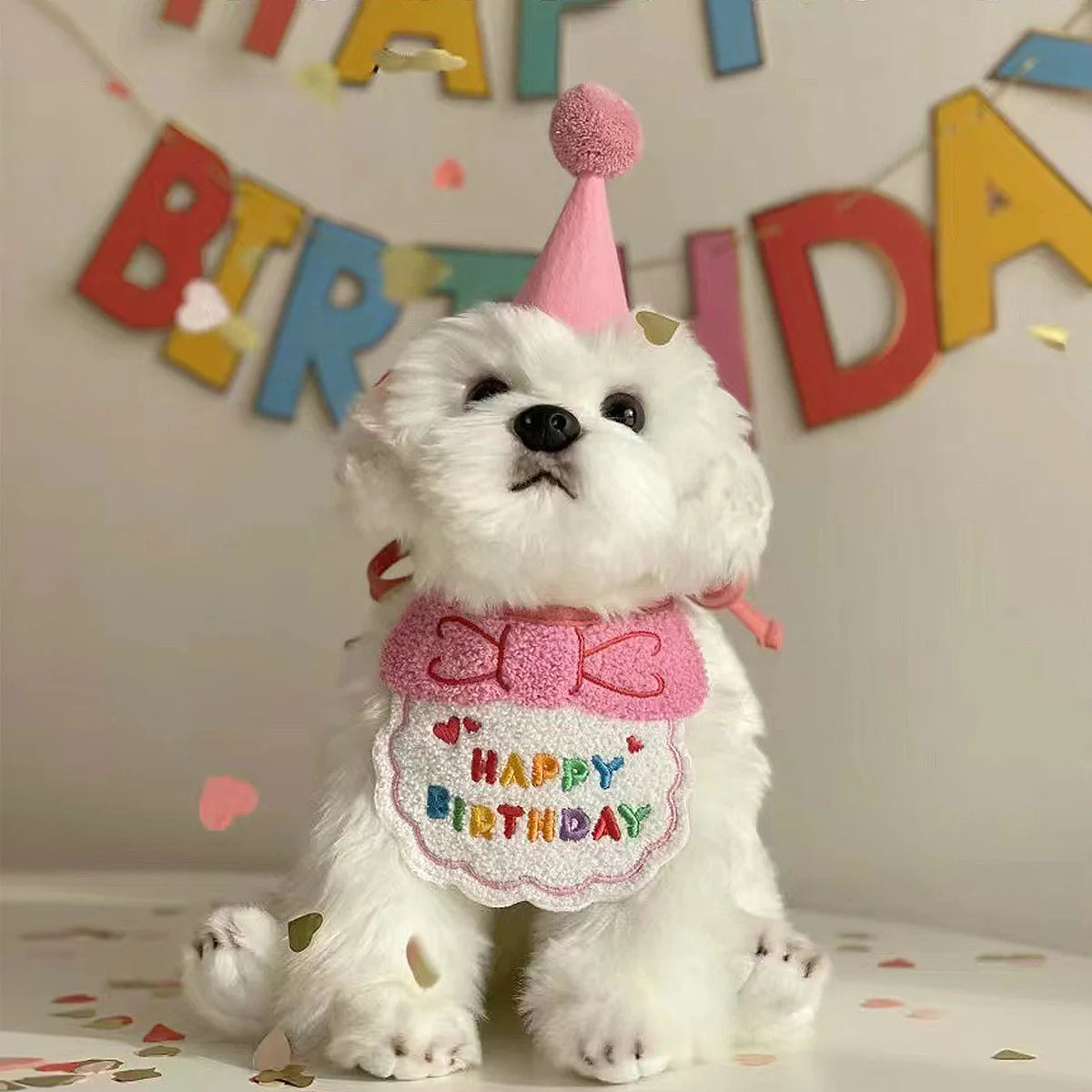 Make Your Pet's Birthday Special with this Adorable Dog Birthday Hat & Bandana Set!