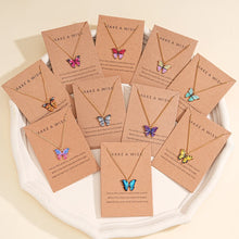 10 Pcs Fashion Butterfly Necklaces For Women Boho Vintage Colorful Simple Pendant Choker Chain 2024 New Jewelry Gifts Wholesale