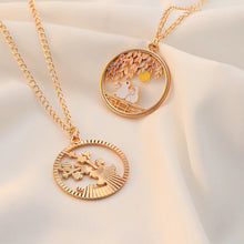 Cute Cat Bunny Sika Deer Necklace for Women Kids Fashion Cartoon DIY Animal Pendant Necklace Party Jewelry Accessories Gift