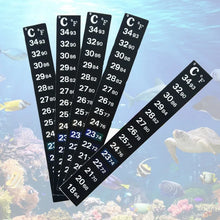 5/10件水族箱魚缸貼紙變色溫度計貼紙黏性雙刻度貼紙溫度工具