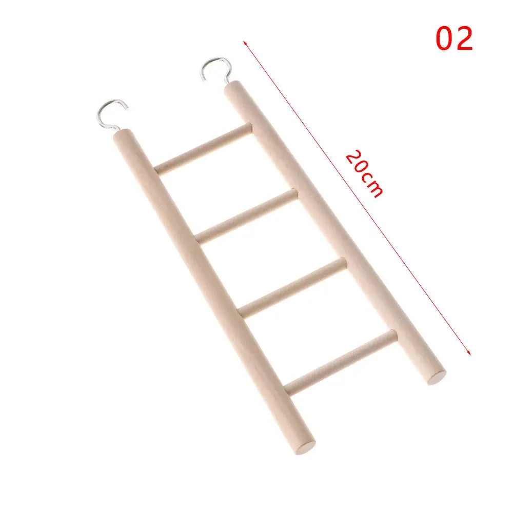 DIY HandCraft Birdcage Wood Parrot Toys Climbing Ladder Hamsters Toy Bird Supplies