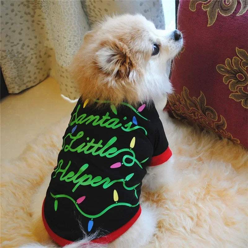 Christmas Dog Clothes New Year Pets Dogs Clothing For Small Medium Dogs Costume Chihuahua Pet Shirt Warm Dog Clothing Yorkshire