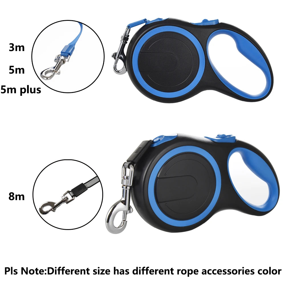 Long Strong Pet Leash For Large Dogs Durable Nylon Retractable Big Dog Walking Leash Leads Automatic Extending Dog Leash Rope