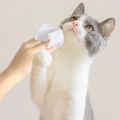 80Pcs Pet Wipes for Teeth, Eyes, Ears, Paws & Hygiene