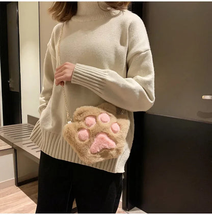 Japanese Style Kawaii Bag Women Cartoon Plush Shoulder Bag for Women 2022 New Crossbody Bag Small Phone&Purse Bag Bolsa Feminina