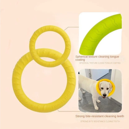 Dog Ring Toys Indestructible Chewing Flying Floating Training Tools Fetch for Small Medium Large Dogs Throwing Catching Flying