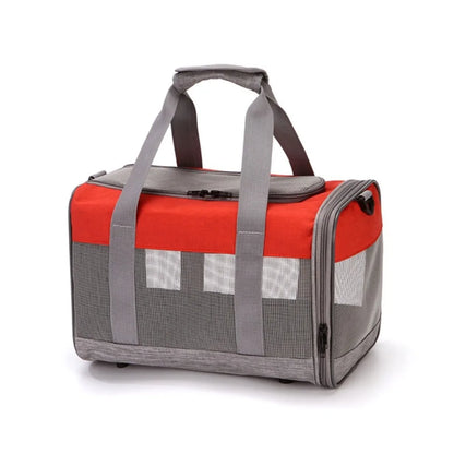 One Shoulder Polyester Pet Carrier Bag Breathable Mesh Simple Design Pet Bag Portable Handbag Style Pet Backpack Outdoor Travel