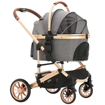 Pet Stroller Can Be Detached for Cats and Dogs The Large Space Is Comfortable and The Dog Stroller Is Easy To Fold