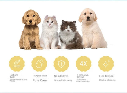 80Pcs Pet Wipes for Teeth, Eyes, Ears, Paws & Hygiene