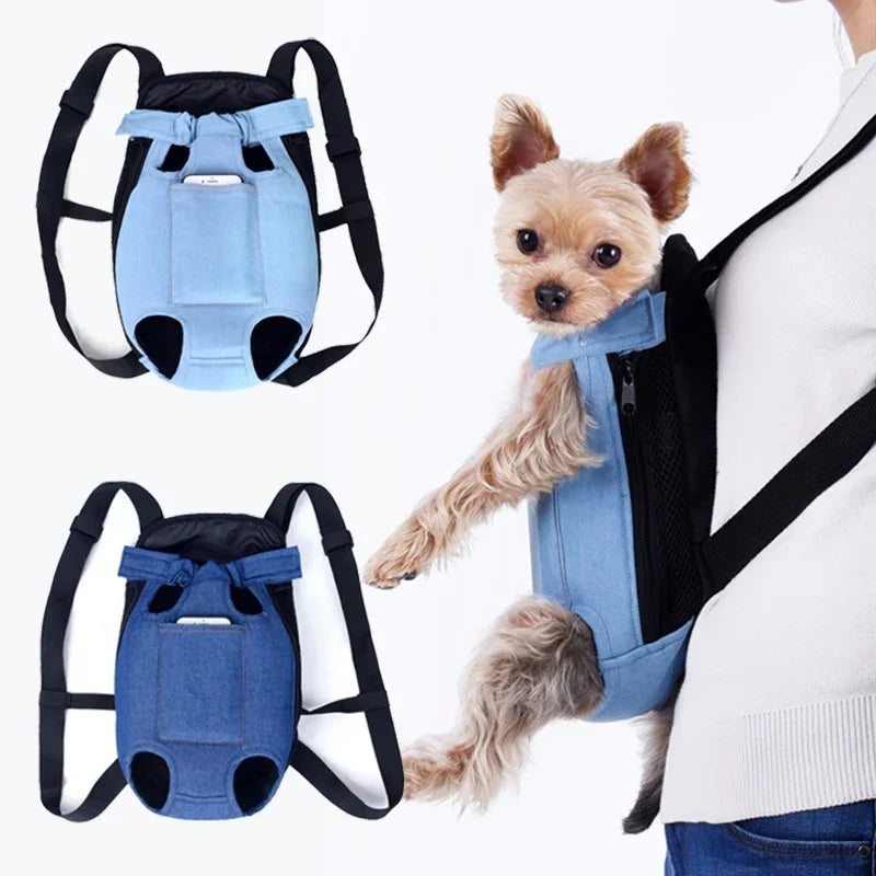 Denim Pet Dog Backpack Outdoor Travel Dog Cat Carrier Bag for Small Dogs Puppy Kedi Carring Bags Pets Products