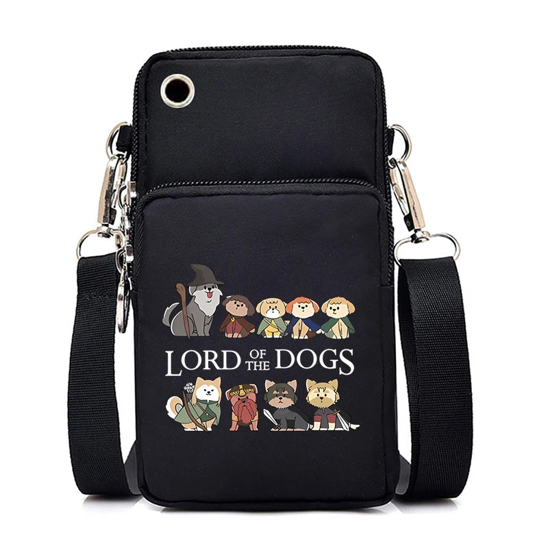 2024 Zipper Small Crossbody Bags Cartoon Anime Cat Women's Shoulder Purses and Handbags Girls Fashion Animal Mobile Phone Bag
