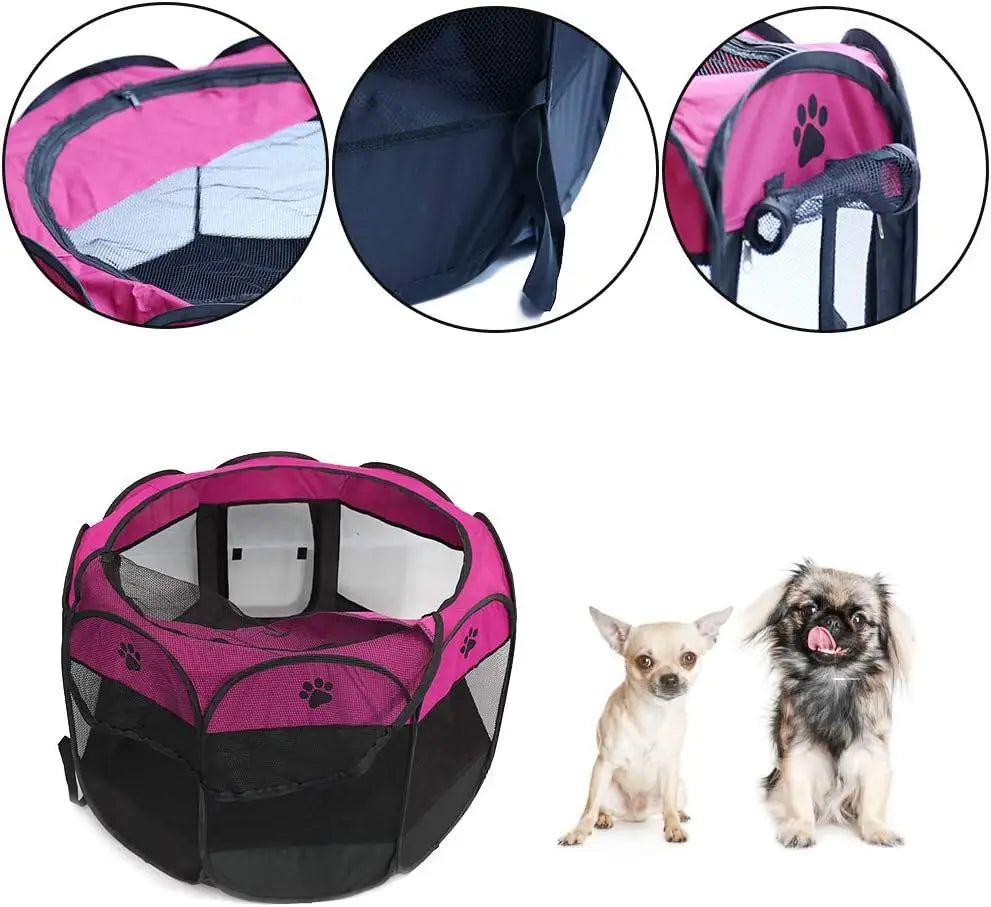 Foldable Cat Tent Pet Cage Fence Dog Playpen Outdoor Pet House For Small Large Dog Cat Kennel Portable Puppy Shelter