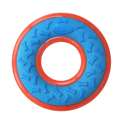 CAITEC Dog Toys Squeaky Flying Ring Durable Fit for Outdoor Throwing Suitable for Medium to Large Dogs
