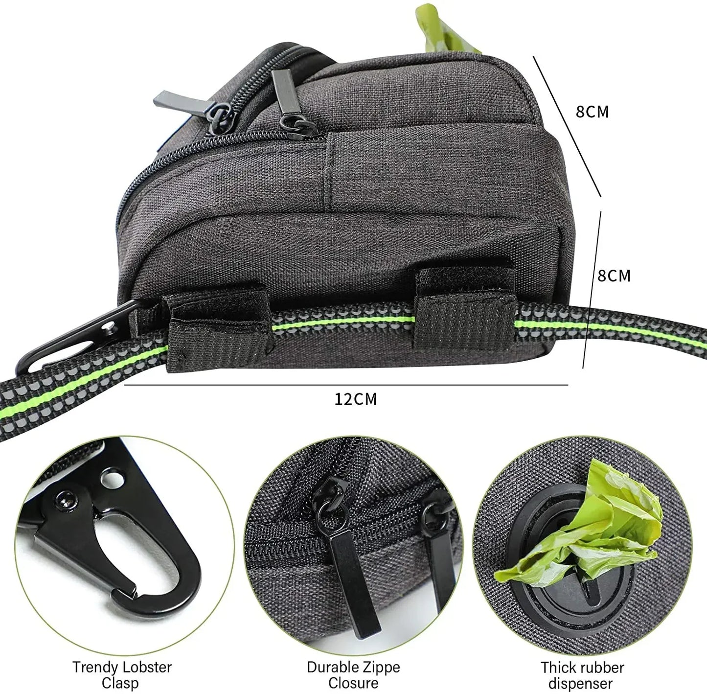 Portable Dog Treat Pouch & Poop Bag Dispenser for Training