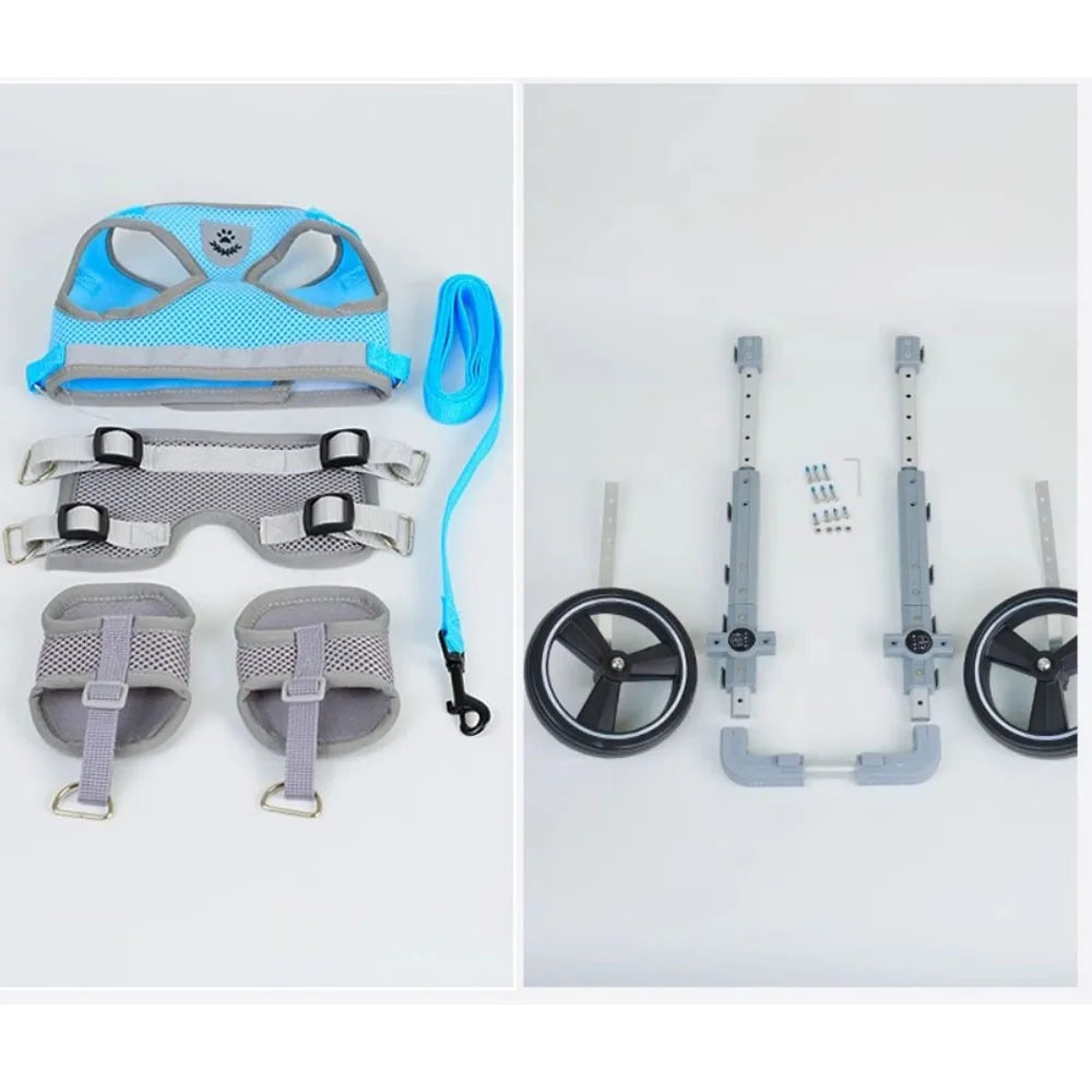 小型/中型寵物輪椅，適用於狗狗，狗狗輪椅，輕型金屬，殘障者復健輔助車