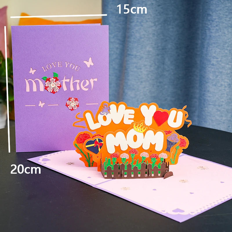 Pop-Up Flower Card Flora 3D Greeting Card for Birthday and Festivals