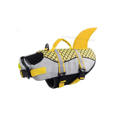 Dog Shark Life Jacket Ripstop Dog Life Vest for Swimming Boating Reflective Dog Life Jacket Floating Vest with Rescue Handle