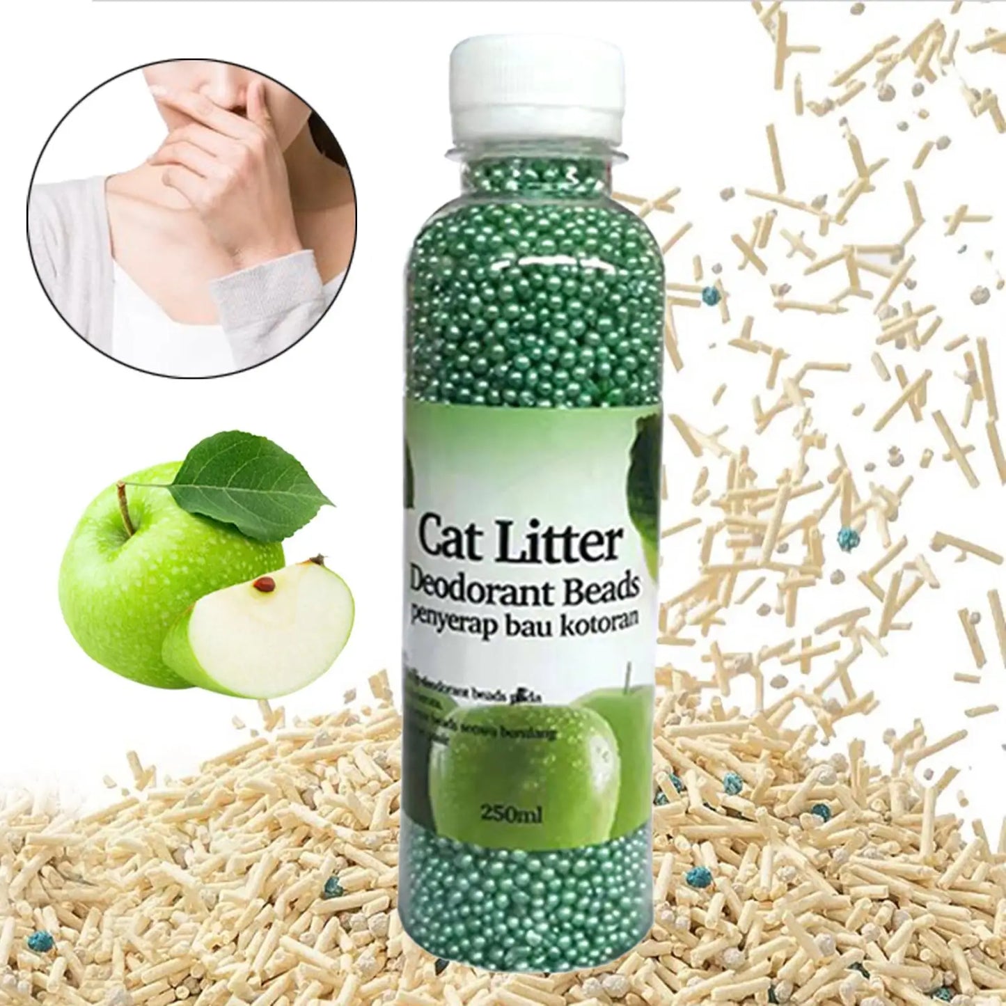 Cat Litter Deodorizer Air Purifier Cat Litter Box Odor Eliminate Urine Deodorizer for Most Types of Litter Kitty Home Room Pets