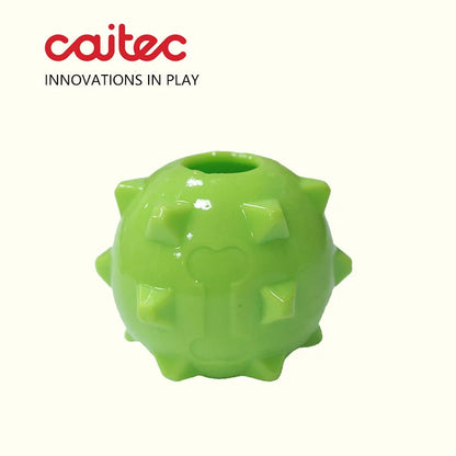 CAITEC Dog Toys Squeaking Ball Floatable Springy Squeaky Bite Resistant Double layer Soft Great for Tossing and Chasing