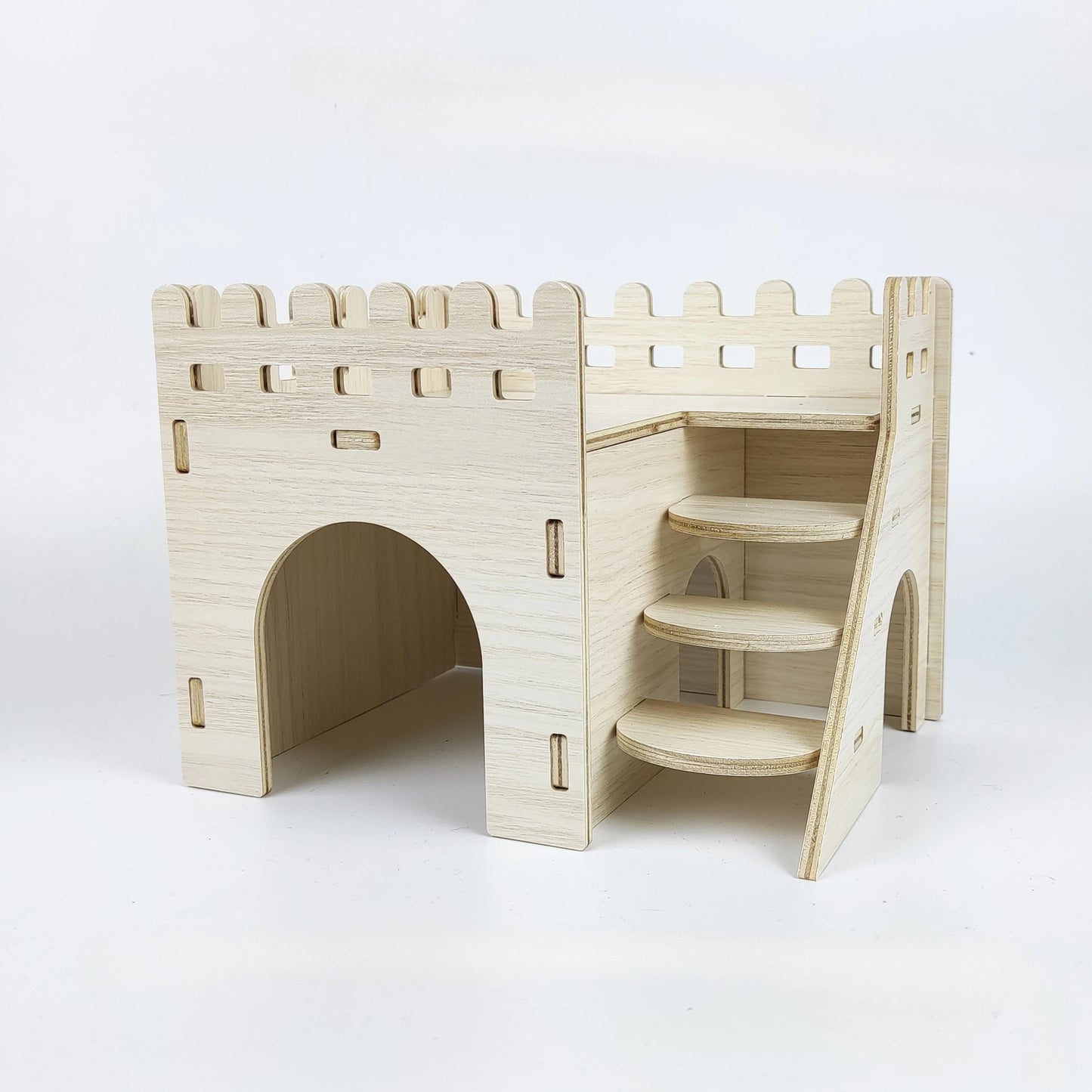 Creative Hamster Nest Wooden Fence Villa Pet Home Supplies Comfortable Sleeping Nest Simple Style Solid Color House Villa