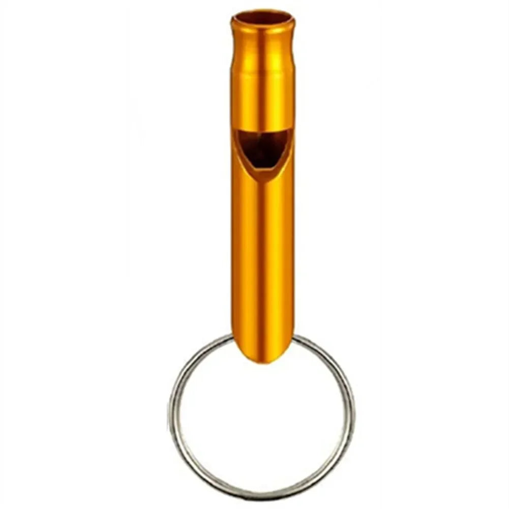 Hiking Keychain Whistle Outdoor Training 45*8mm Aluminum Alloy Distress Helper Mini For Birds For Training Pets