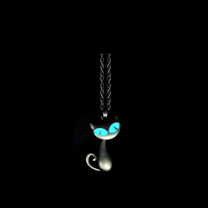 Luminous Glowing Lotus Cat Snake Ox Elephant Pendant Necklace Glow In The Dark Tree Necklace for Men Women  Halloween Gift