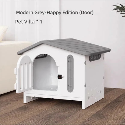 All-Season Plastic Dog House for Indoor & Outdoor Use